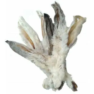 Extra rabatt - ”Laikas Gardums” Rabbit Ears with Fur, 1kg Treats for Dogs
