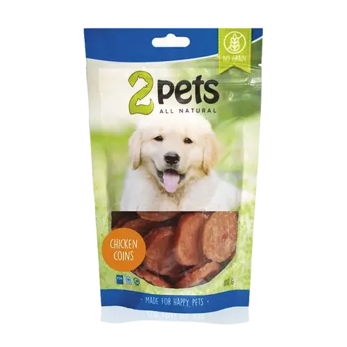 Spara nu | 2PETS Dogsnack Chicken Coins – 100 G