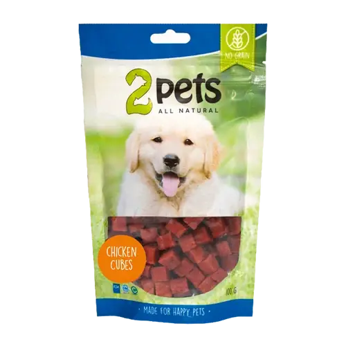 2PETS Dogsnack Chicken Cubes – 100 G - Enkel beställning