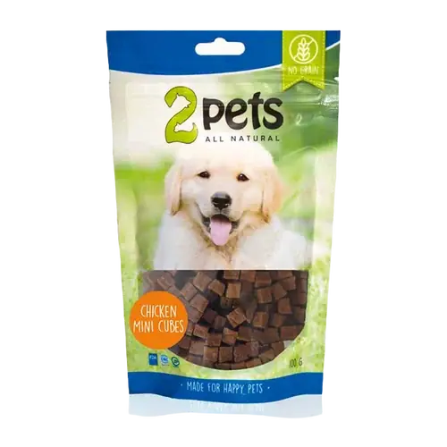 2PETS Dogsnack Chicken Minicubes | Kan beställas