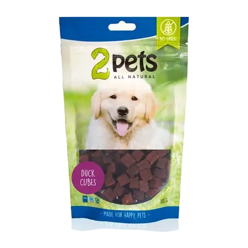Handla säkert | 2PETS Dogsnack Duck Cubes – 400 G