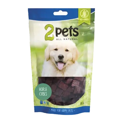 Säker betalning | 2PETS Dogsnack Horse Cubes – 100 G