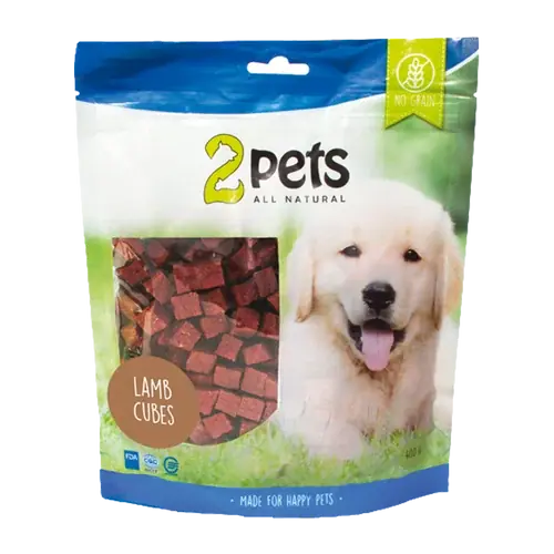 2PETS Dogsnack Lamb Cubes – 400 G | Efterfrågad