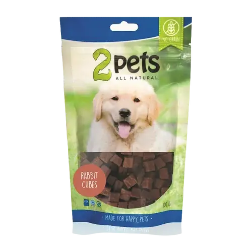 2PETS Dogsnack Rabbit Cubes - Favorit hos kunderna