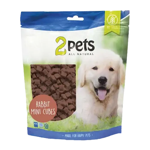 2PETS Dogsnack Rabbit Minicubes - Fyndpris