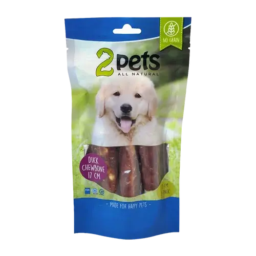 Toppkvalitet | 2PETS Tuggrulle M Ankfilé – 17 CM – 3 PACK