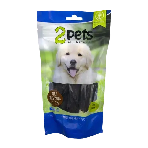 Enkel beställning - 2PETS Tuggrulle M Hjort – 17 CM – 3 PACK
