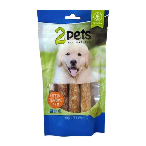 Snabb leverans | 2PETS Tuggrulle M Kycklingfilé – 17 CM – 3 PACK
