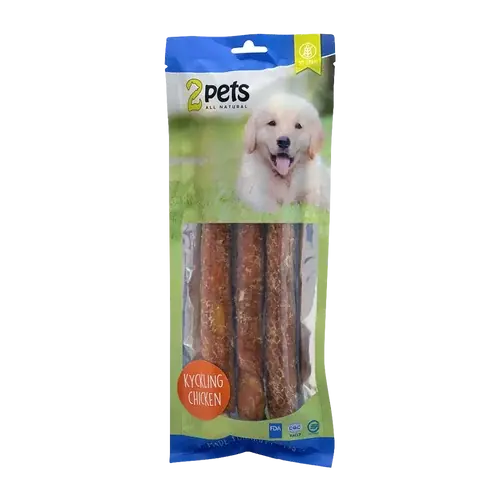 Rabatt | 2PETS Tuggrulle M Kycklingfilé – 28 CM – 3 PACK