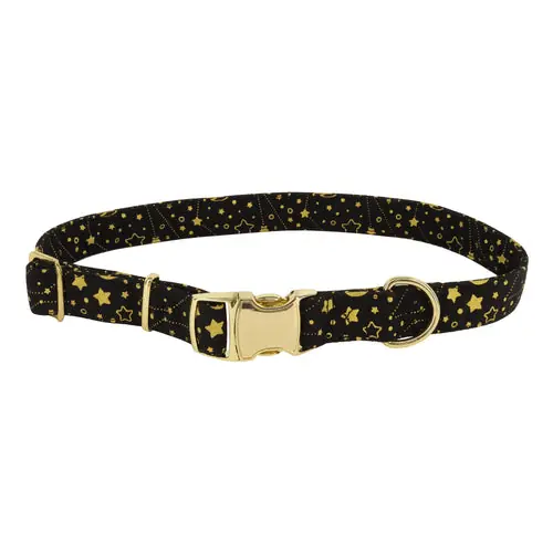 Nyinkommet - Accent Metallic Adjustable Dog Collar Stars XS