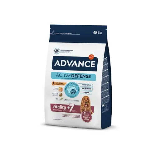 Toppkvalitet - Advance Dog Medium Senior Dry Dog Food With Chicken, 3kg