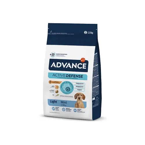 Advance Dog Mini Light Dry Dog Food With Chicken, 1.5kg | Outlet