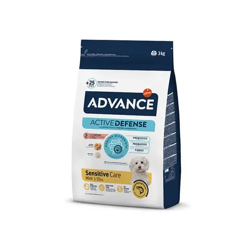 Populärt just nu - Advance Mini Adult Sensitive Dry Dog Food With Salmon, 3kg