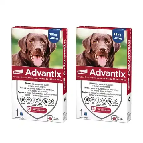 Advantix Mono Pipette, 4,0 Ml +25Kg, 2 Units - Försäljningssuccé