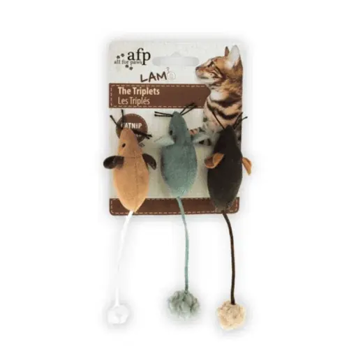 AFP Lambswool Triplets Catnip Mice - Kan beställas online