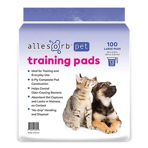 Allesorb Standard Pet Training Pads, 22×22, 100 ct. - Hög kvalitet