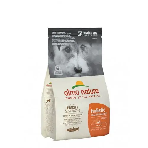 Skynda dig | Almo Nature Holistic Maintenance Extra Small and Small Breed Adult Dog Dry Food With Fresh Meat Salmon, 2kg
