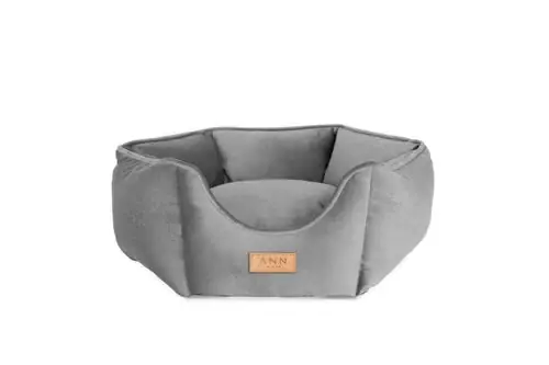 Favorit - Ann Habor Milano Velvet Dog Bed – Grå