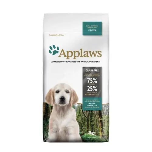 Applaws Small & Medium Breed Puppy Dry Food – with Chicken and Vegetables, 2 kg - Spara mer