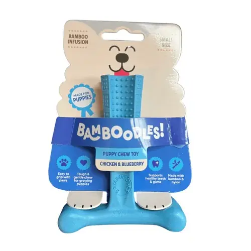 Endast denna vecka - Bamboodles T-Bone Puppy Chew – Chicken & Blueberry