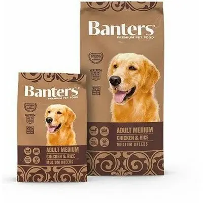Banters Adult Medium Chicken&Rice Dry Dog Food, 3 kg - Dagens erbjudande
