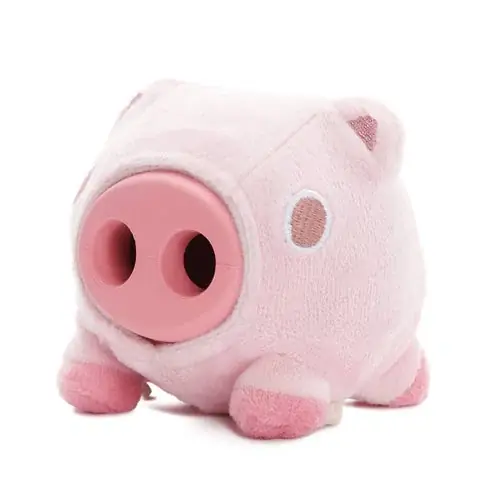 Finns tillgänglig | BARK Super Chewer Hambone pig hog pink rubber dog toy M