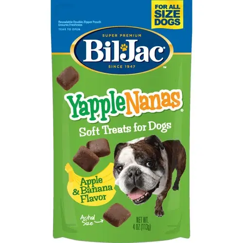 Finns att beställa | Bil-Jac 4 oz YappleNanas Dry Dog Treat