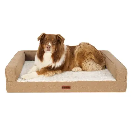 Birch Faux Fur & Soft Faux Linen Modern Sofa Pet Bed - Få kvar i lager