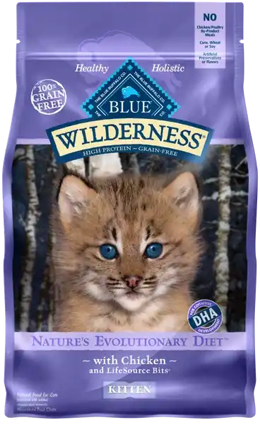 Blue Buffalo Wilderness Grain Free Chicken High Protein Recipe Dry Kitten Food - Kundfavorit