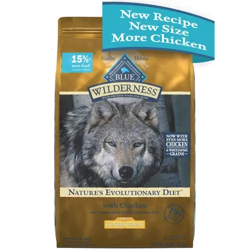 Toppsäljare | Blue Buffalo Wilderness High Protein Natural Healthy Weight Adult Dry Dog Food plus Wholesome Grains, Chicken 28 lb. bag