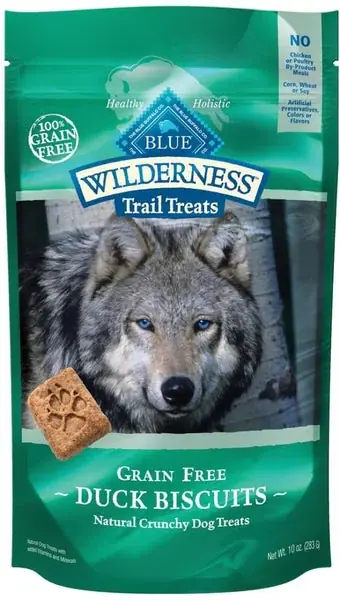 Blue Buffalo Wilderness Trail Grain Free Duck Dog Treats - Bara denna vecka