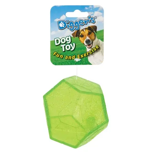 Boss Pet Polyhedral Ball TPR with Flash Dog Toy - Riktigt fynd