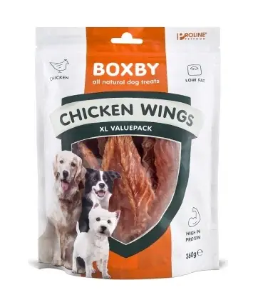Sista dagarna | Boxby Chicken Wings Treats for Dogs Adult, 360g