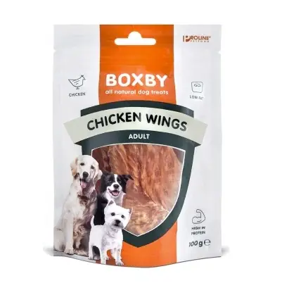 Boxby Chicken Wings Treats for Dogs, 100g | Under begränsad tid