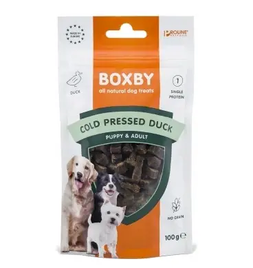 Hög kvalitet | Boxby Cold Pressed Duck Treats for Dogs Puppy & Adult, 100g