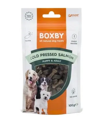 Boxby Cold Pressed Salmon Treats for Dogs Puppy & Adult, 100g - Toppsäljare
