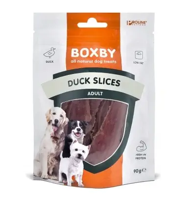Boxby Duck Slices Treats for Dogs, 90g - Direkt från tillverkaren