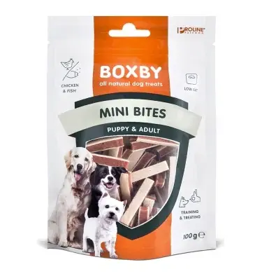 Boxby Mini Bites Treats for Dogs Puppy & Adult, 100g | Missa inte erbjudandet