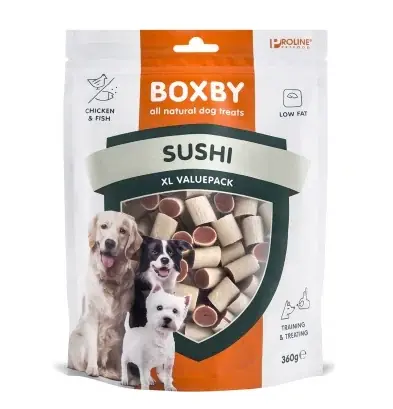 Boxby Original Sushi for Dogs with Chicken & Fish Treats for Dogs Puppy & Adult, 360g - Specialpris