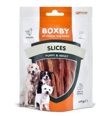Boxby Slices for Dogs Chicken Treats for Dogs Puppy & Adult, 100g | Deal