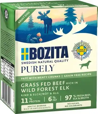 Prisnedsättning - Bozita Purely Tetra Paté Beef/Elk 370 g