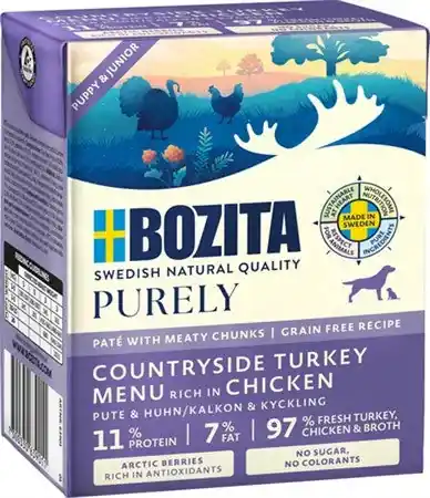 Rekommenderas | Bozita Purely Tetra Paté Puppy Turkey/Chicken 370 g