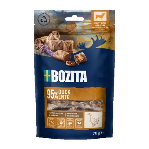 Bozita Snacks Meaty Bites Duck – 70g | Kampanjen går snart ut