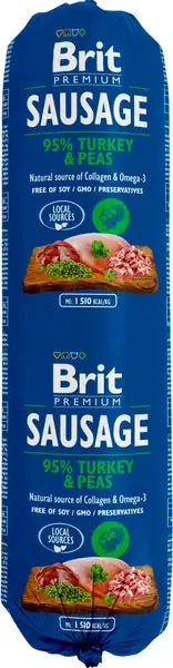 Rabatt | Brit – Korv med kalkon och ärtor
