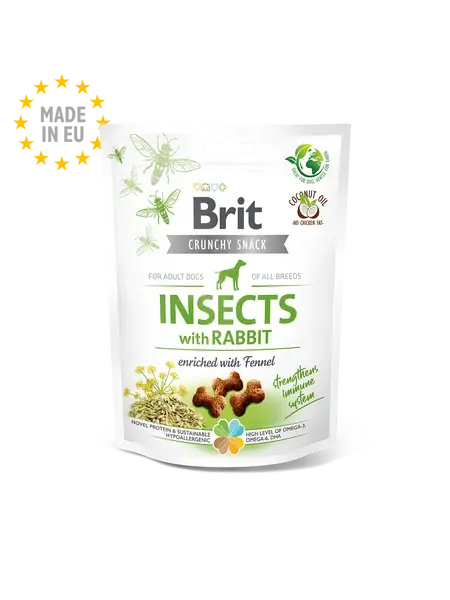 Topprodukt - Brit Care Dog Crunchy Snack Insects&Rabbit enriched with Fennel 200 g