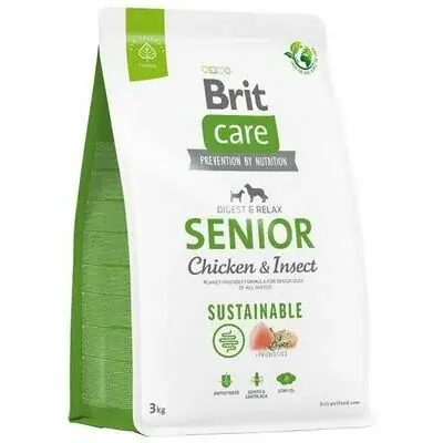 Missa inte - Brit Care SS Senior Chicken&Insect Dry Dog Food 3kg