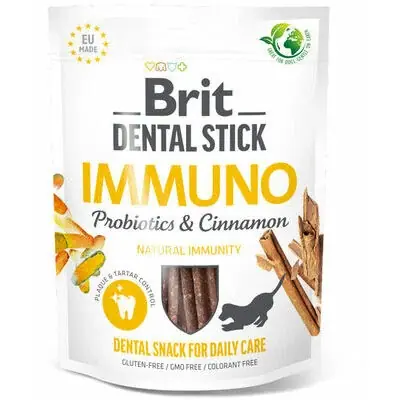 Spara nu - Brit Dental Stick Immuno with Probiotics & Cinnamon 7pcs