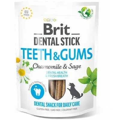 Premiumkvalitet | Brit Dental Stick Teeth&Gums Chamomile&Sage 7pcs