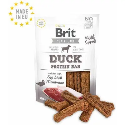 Brit Meat Jerky Duck Protein Bar Snack for Dogs, 80 g - Snart slut