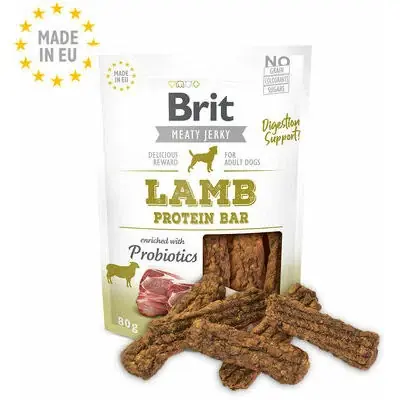 Brit Meat Jerky Lamb Protein Bar Snack For Dogs, 80 g - Tryggt köp